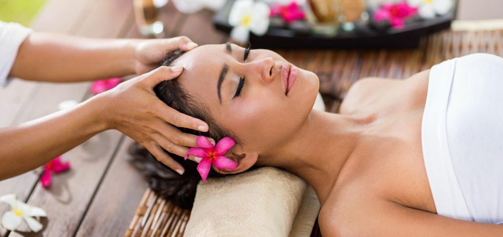 Head Massage in a Spa