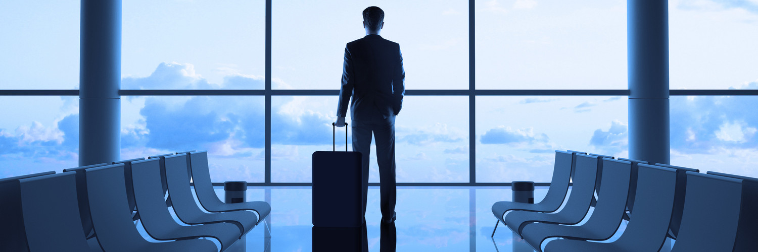 Business Traveller in Airport