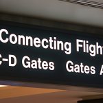 Connecting Flights Airport Sign