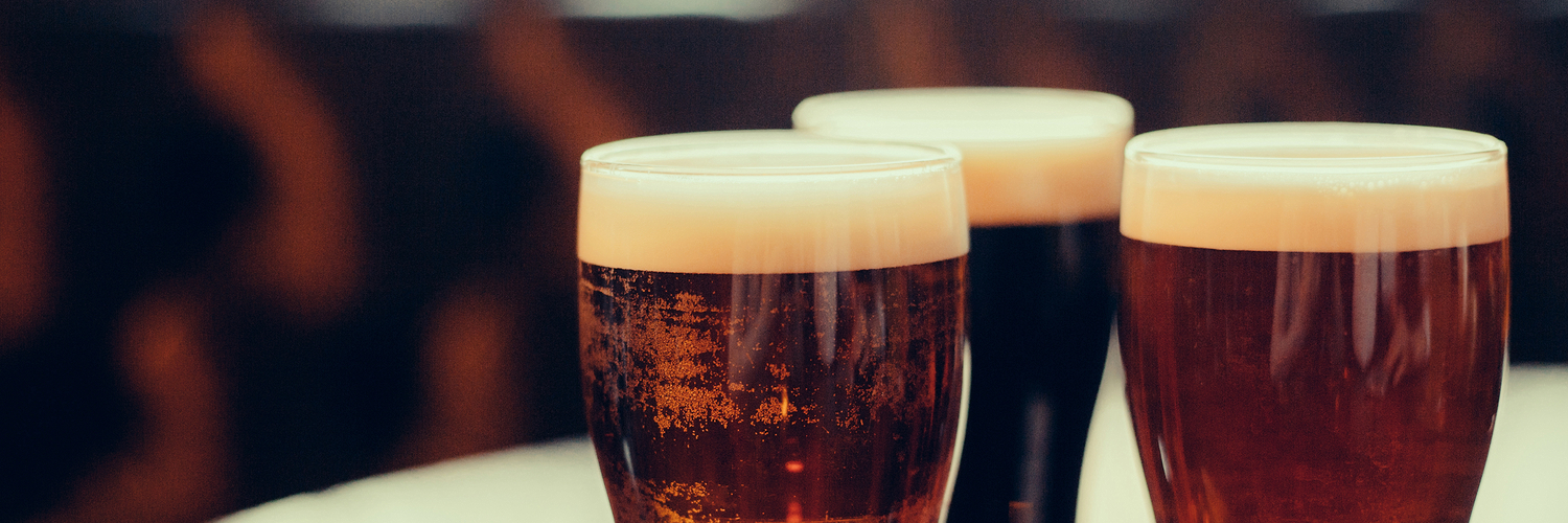 beers in a pub