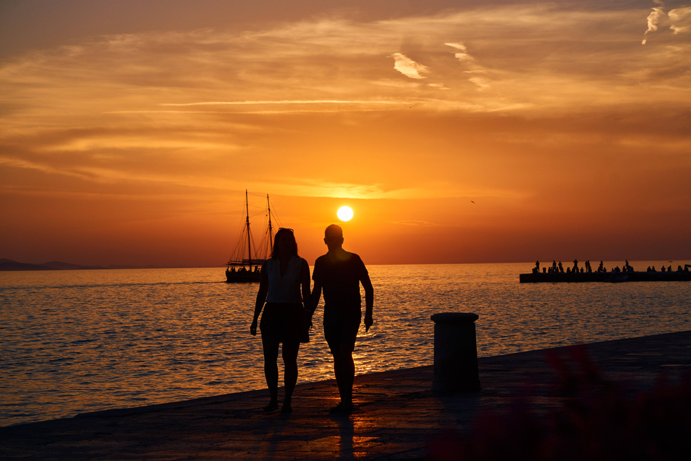 sunset in Zadar, Croatia