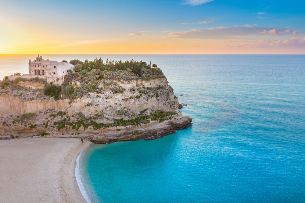 sunset in Tropea, Italy