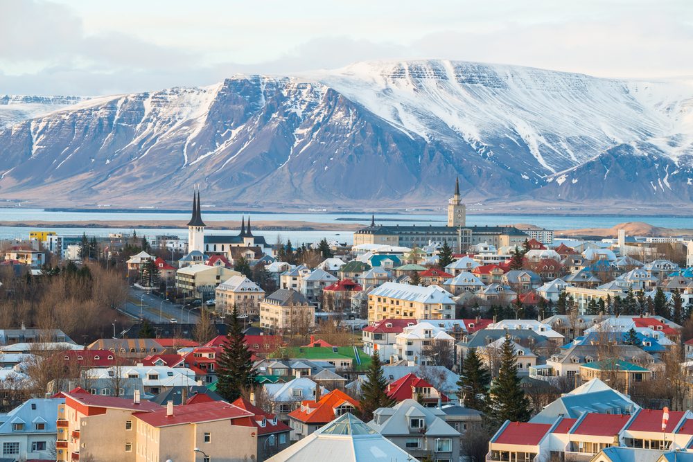 Reykjavik, Iceland quiet city in summer