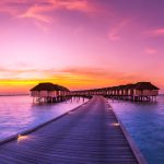 maldives at sunset