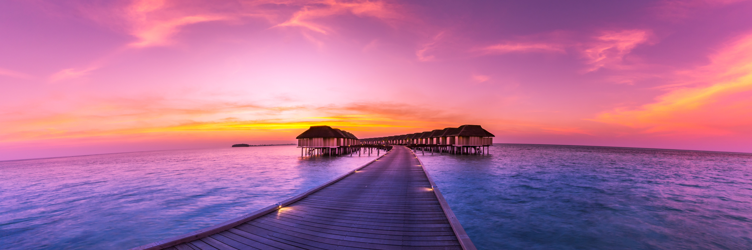maldives at sunset